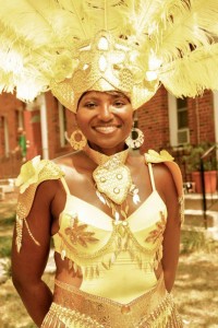 Loán getting ready for Washington, DC Caribbean Carnival 2010